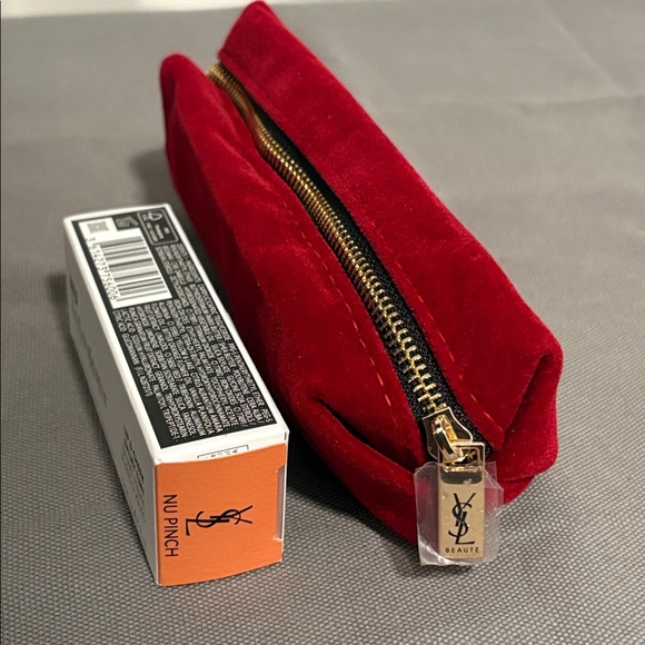 New YSL Velvet Small Pouch & NU Pinch Lip & Cheek Balmy Tint - Picture 2 of 4
